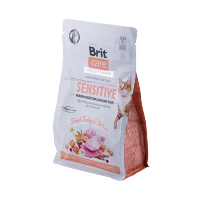 Brit Care Grain-Free Sensitive Turkey & Salmon 400g kuivtoit parempoolne külg