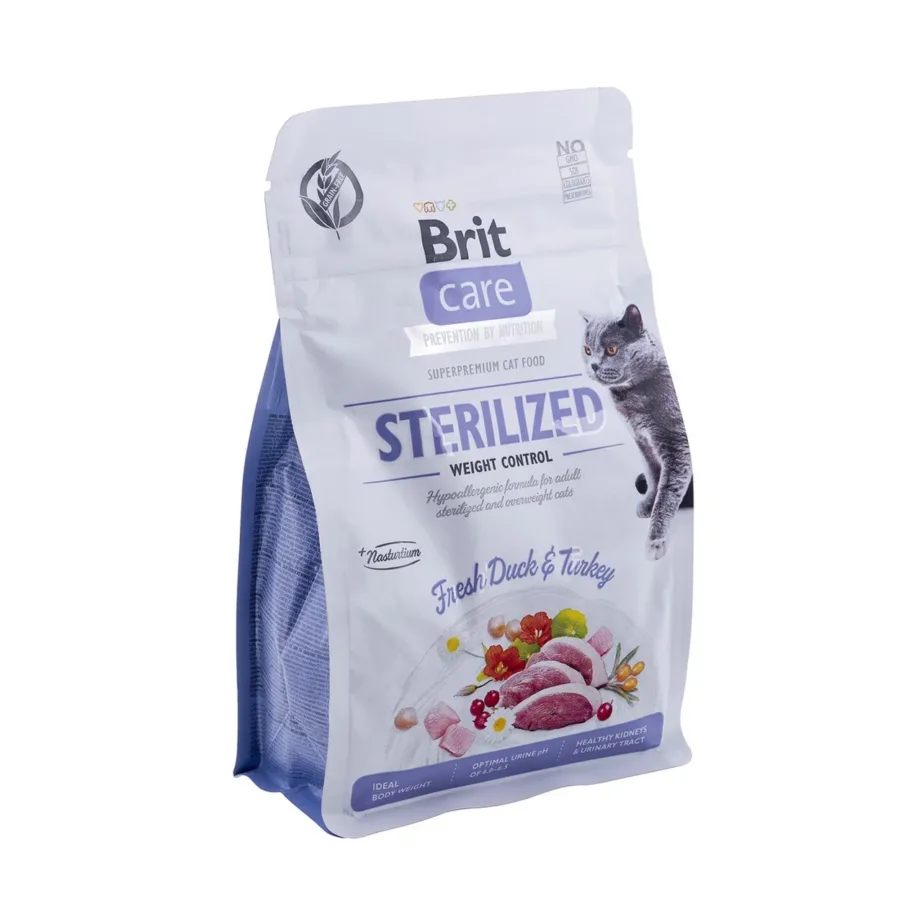 Brit Care Grain-Free Sterilized Weight Control 400g pardiliha ja kalkuniga täissööt steriliseeritud kassidele – 3