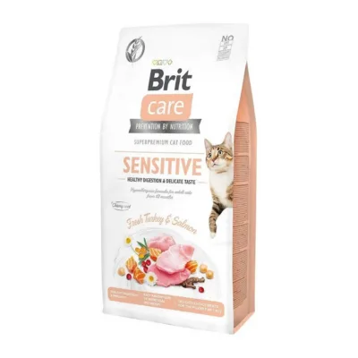 teraviljavaba kassitoit kalkuni ja lõhega Brit Care 2kg pakk