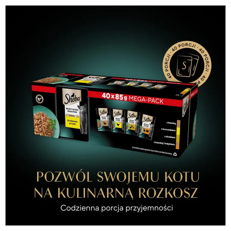Sheba Select Slices linnulihaga 40x85g mega-pack pakend