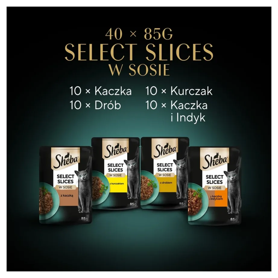 Sheba Selection Select Slices 40 x 85g linnulihamaitseline märgtoit täiskasvanud kassidele – 7