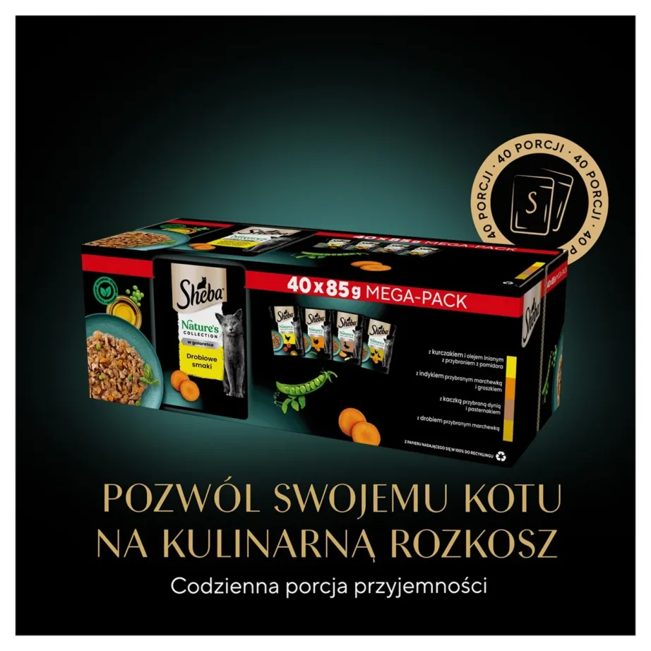 Sheba Nature’s Collection 40 x 85g linnulihamaitseline teraviljavaba märgtoit täiskasvanud kassidele – 7