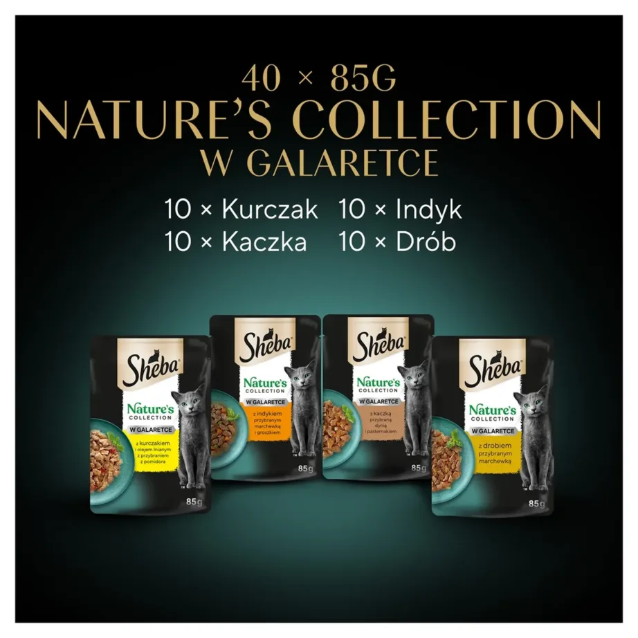 Sheba Nature’s Collection 40 x 85g linnulihamaitseline teraviljavaba märgtoit täiskasvanud kassidele – 8
