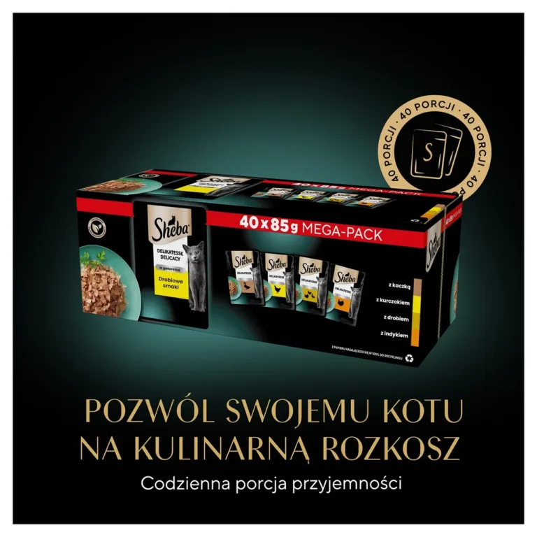 Sheba Delicacy 40x85g megapakk linnuliha märgtoit