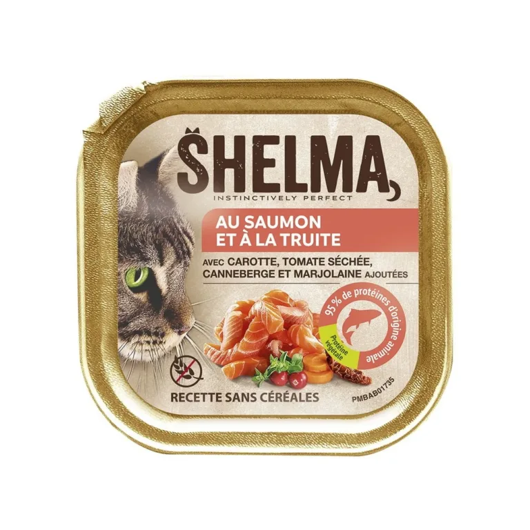 SHELMA lõhe-forelli märgtoit kassile, 100g
