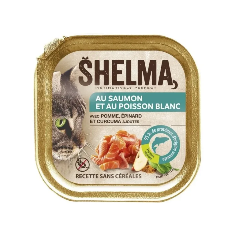 SHELMA lõhe ja valge kala märgtoit kassile pakend