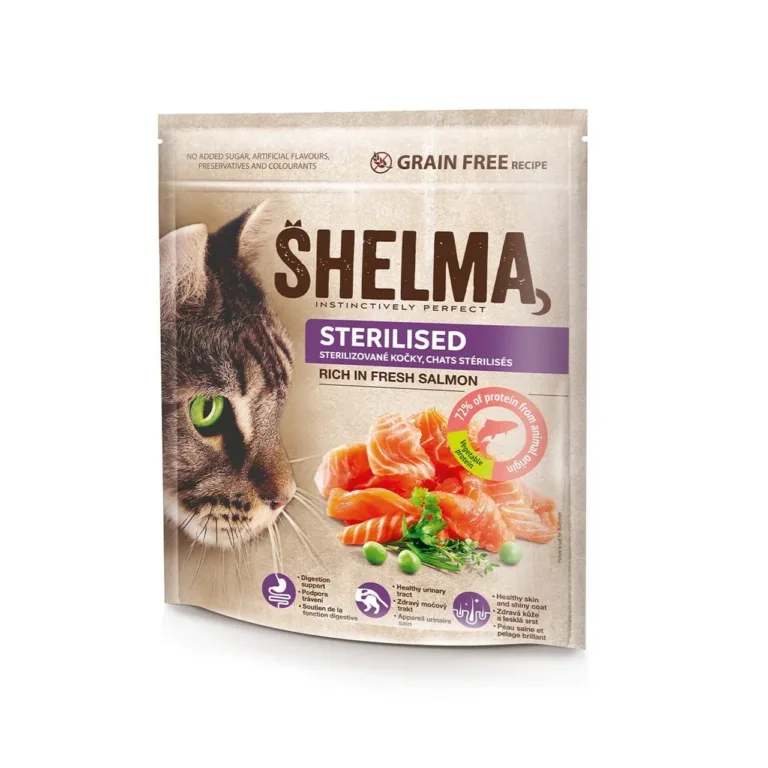 teraviljavaba lõhega kassitoit steriliseeritud kassile SHELMA 750g