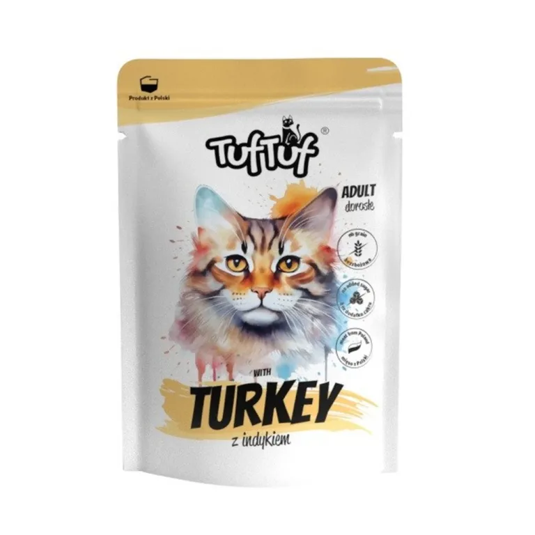 TufTuf kalkuniga märg kassitoit 100g pakend