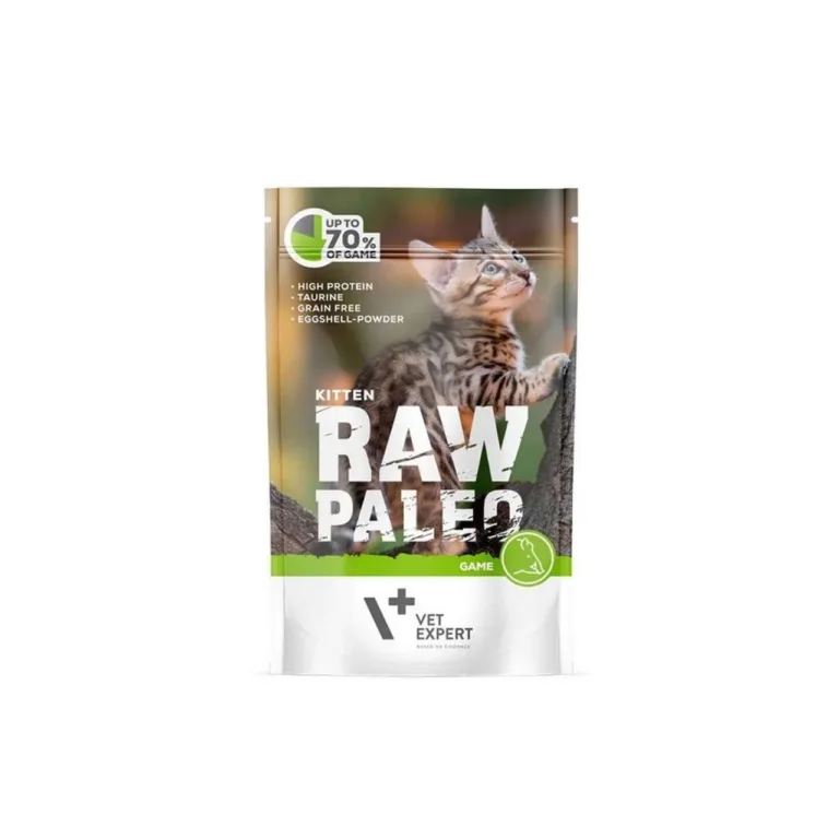 kalkunilihaga märgtoit kassipoegadele VetExpert Raw Paleo