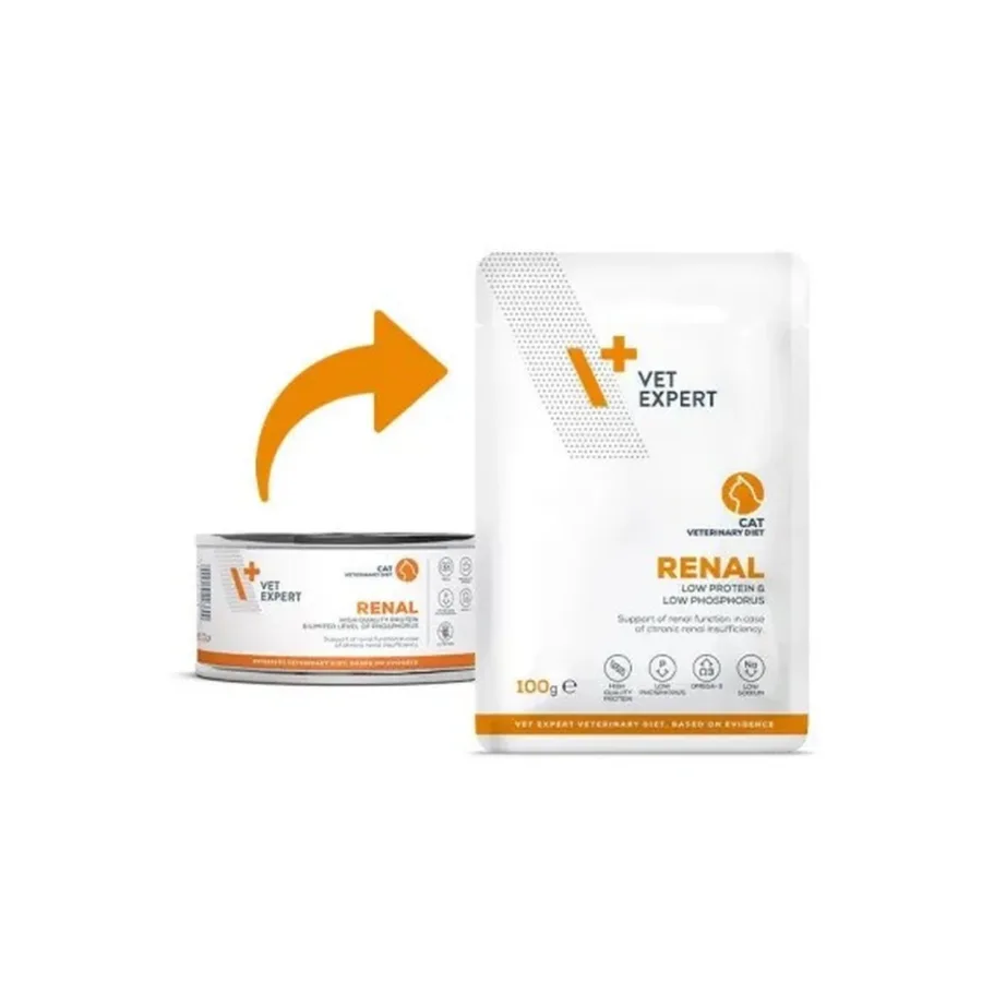 VetExpert Veterinary Diet Renal Cat 100g kana, sojavaba kassitoit neerupuudulikkusega kassidele – 4