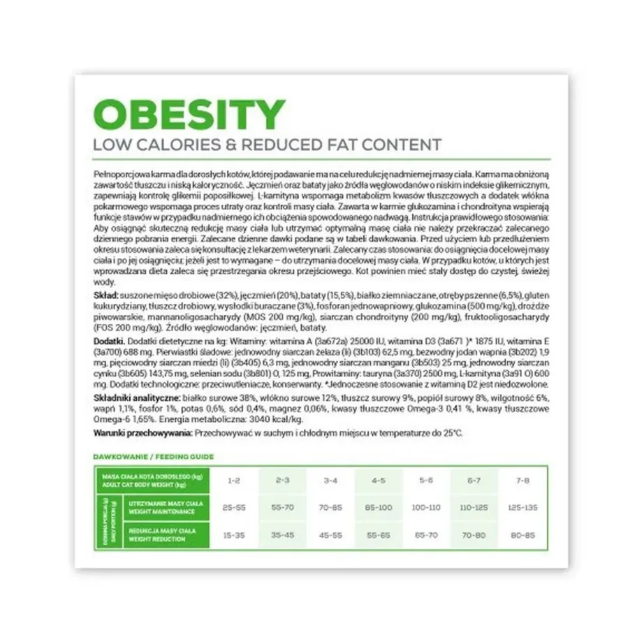 VetExpert Veterinary Diet Obesity 2 kg linnulihaga täiskasvanud kasside dieettoit ülekaalulisuse ja veresuhkru reguleerimiseks - 4