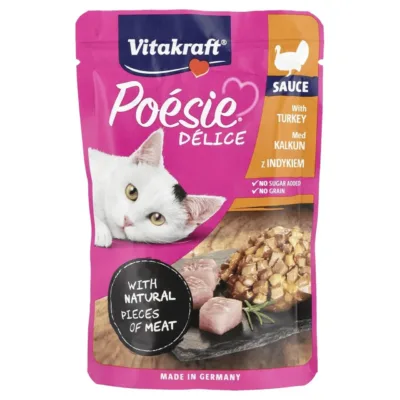 kalkunilihaga kassitoit kotis Vitakraft Poésie Délice 85g