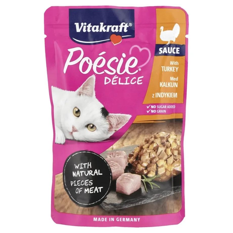 kalkunilihaga kassitoit kotis Vitakraft Poésie Délice 85g