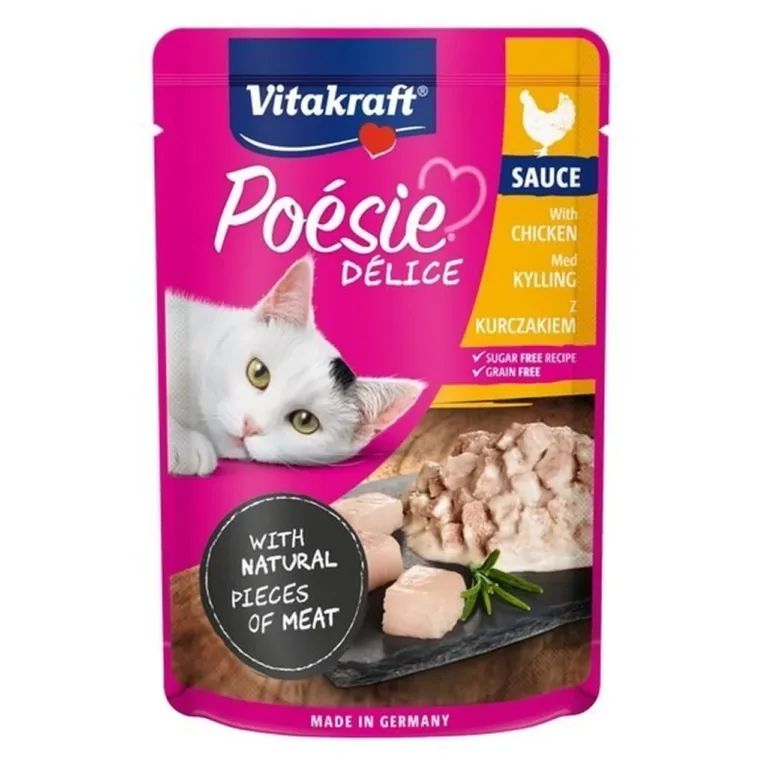 Vitakraft kana märgtoit kassile Poésie Délice 85g kotikeses