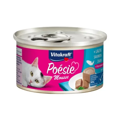 Vitakraft Poésie Mousse lõhega märgtoit kassile 85g purk