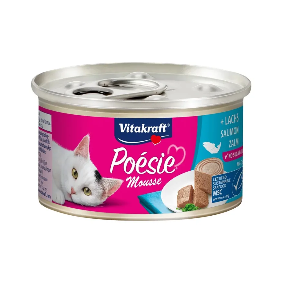 Vitakraft Poésie Mousse lõhega märgtoit kassile 85g purk