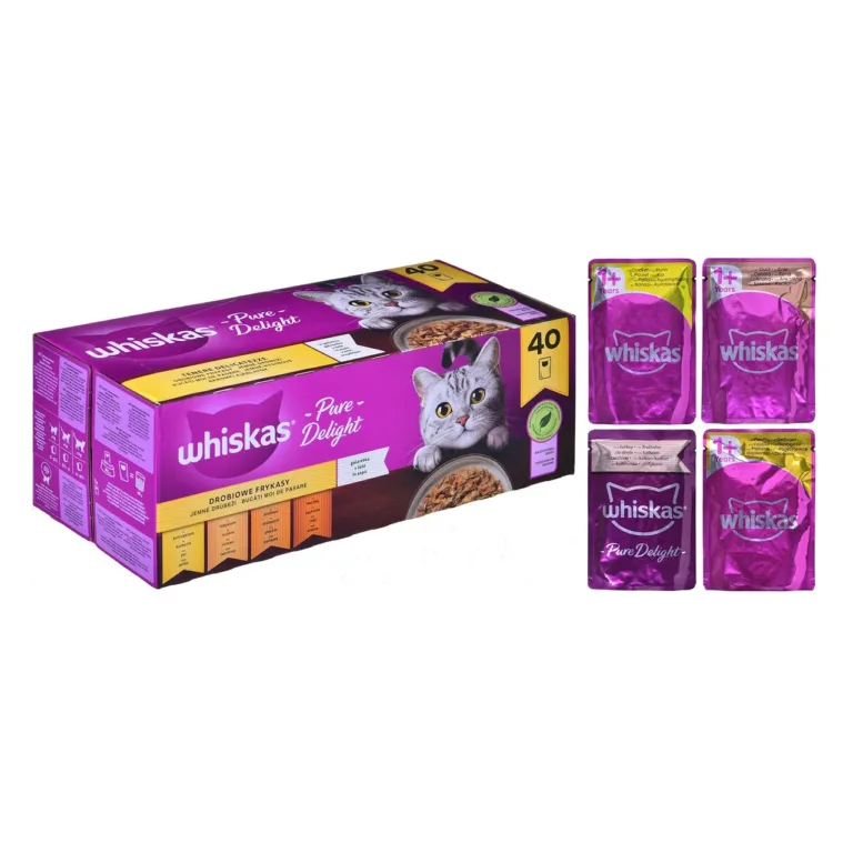 Whiskas Pure Delight 40 kotikest ja assortii kotid