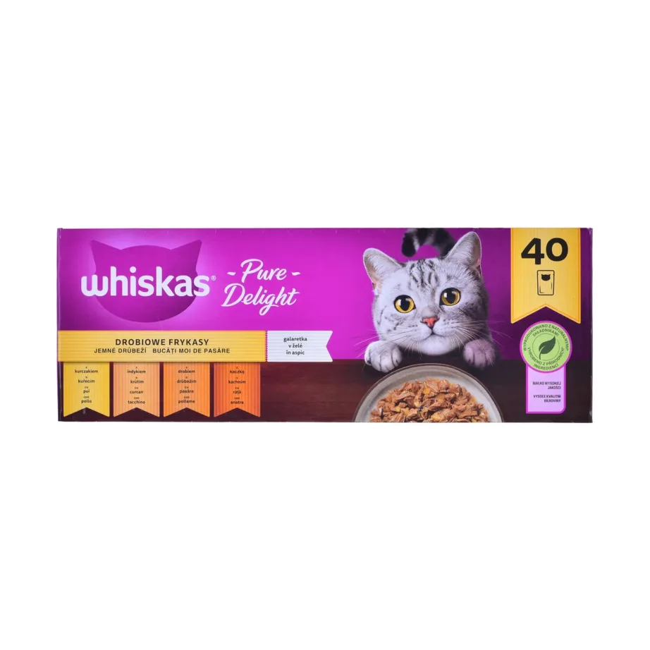 Whiskas 40 x 85 g linnulihaga želees märgtoit täiskasvanud kassidele
