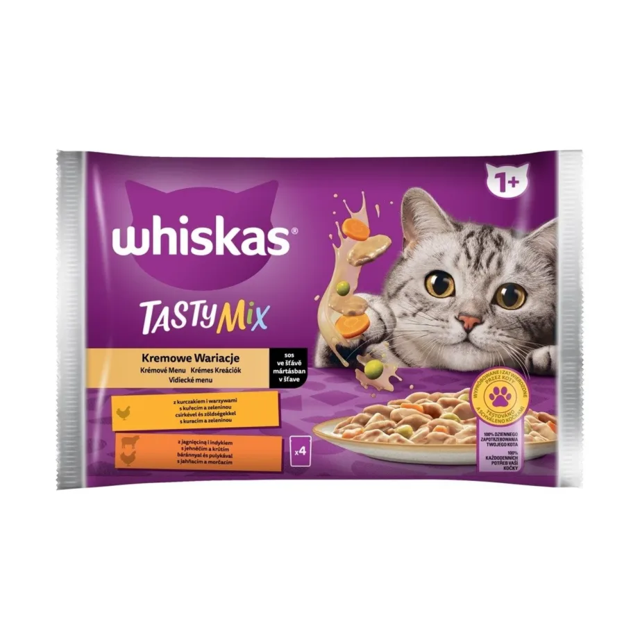 whiskas niiske kassitoit 4x85g kana kalkun köögiviljad