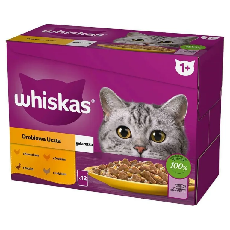 whiskas linnuliha märgtoit kassile 12x85g karp