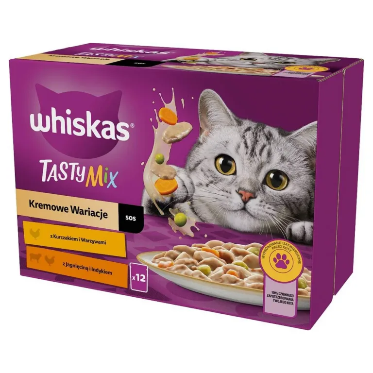 whiskas märgtoit täiskasvanud kassile, kanaliha, lambaliha, kalkuniga