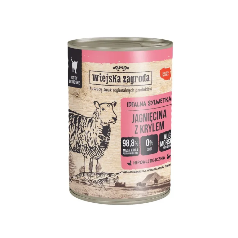 lambalihaga märg kassitoit 400g Wiejska Zagroda purk