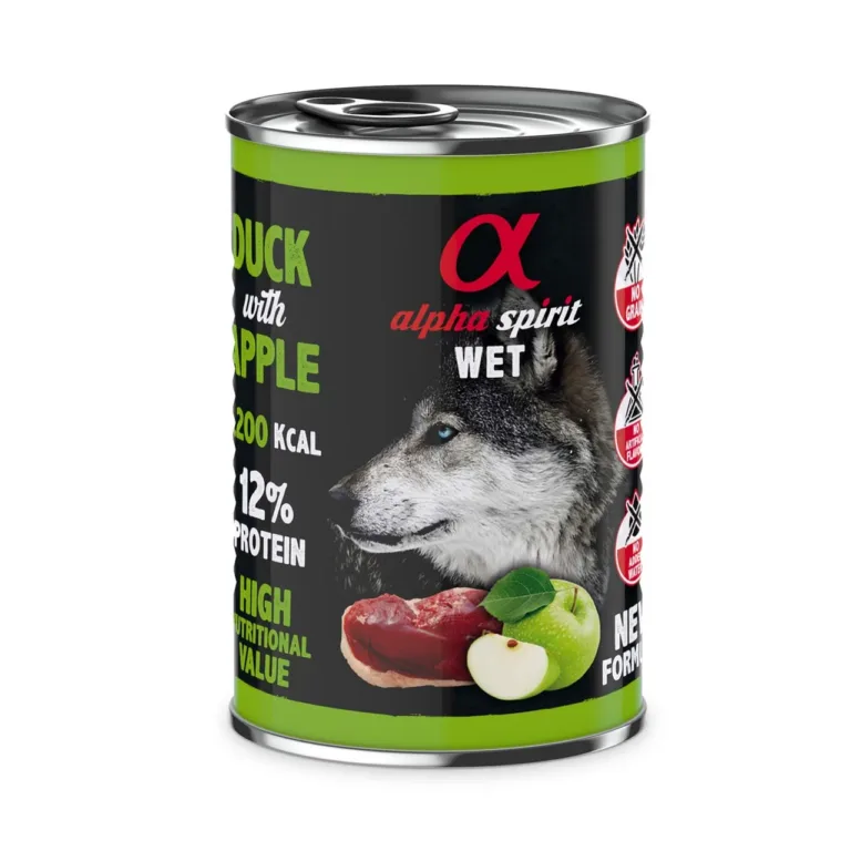 Alpha Spirit pardikonserv õunaga koertele, 400 g