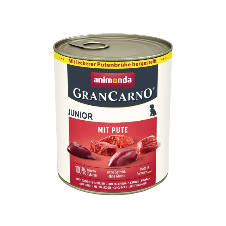 kalkunilihaga märgtoit kutsikatele Animonda GranCarno Junior Turkey 800g purgis