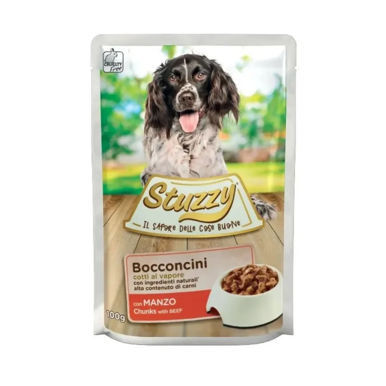 Stuzzy veiselihaga märgtoit koertele 100g pakendis