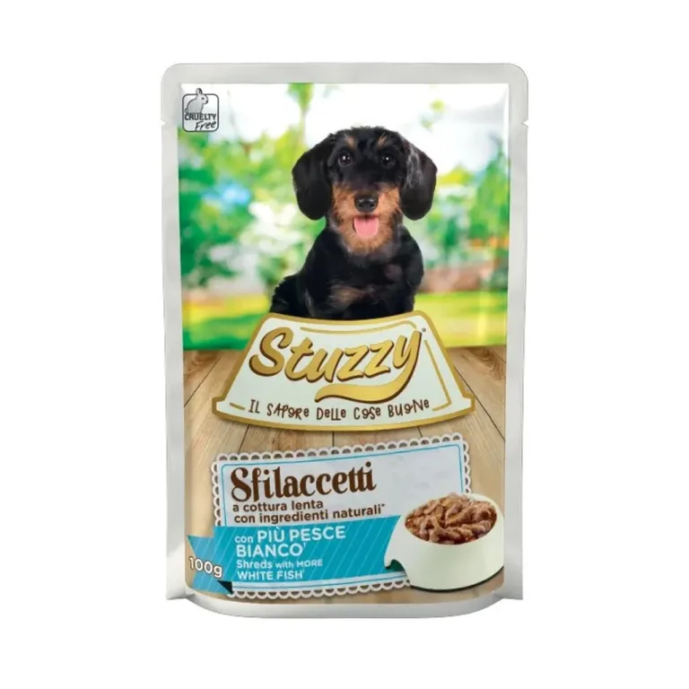 Stuzzy Sfilaccetti valge kalaga märgtoidu pakend