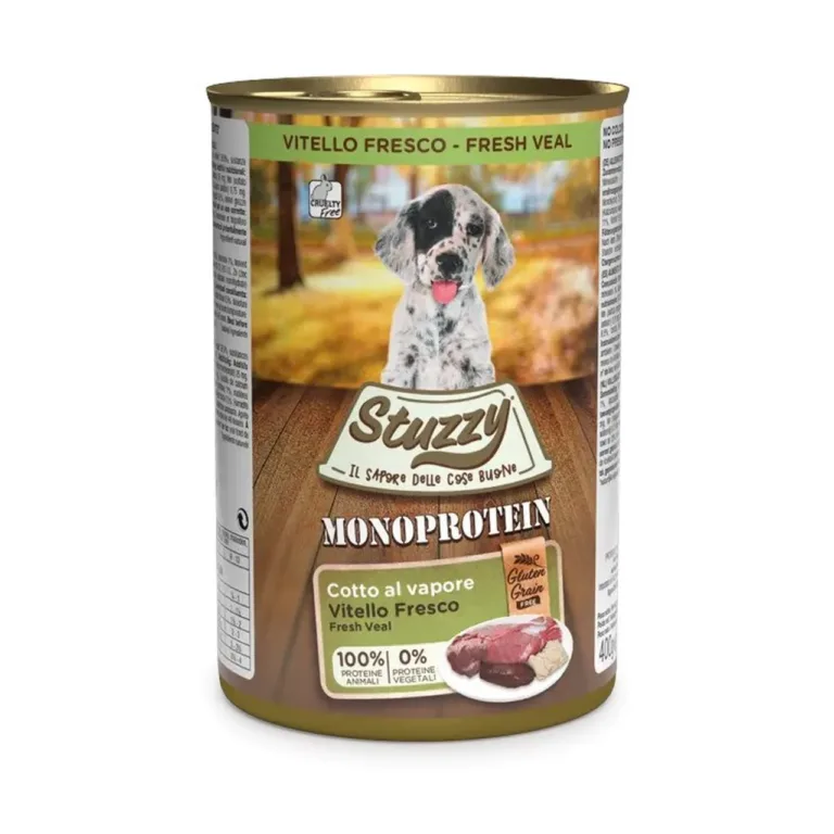 Stuzzy Puppy vasikaliha monoproteiin märgtoidu purk