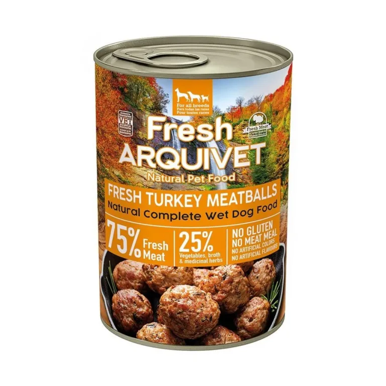 ARQUIVET kalkuni märgtoit koertele 400g lihapallid purgis