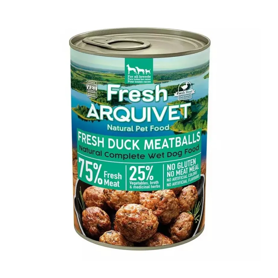 märg koeratoit pardilihaga ARQUIVET Fresh 400g purgis