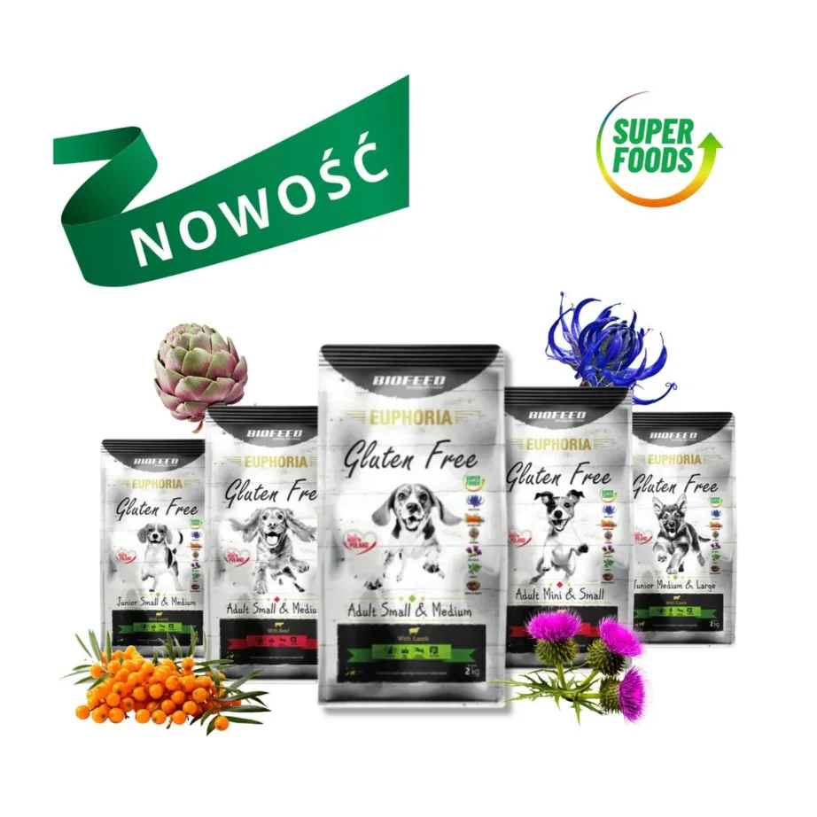 BIOFEED Euphoria gluteenivaba veiselihaga kuivtoit junior keskmistele ja suurtele koertele 12 kg – 4