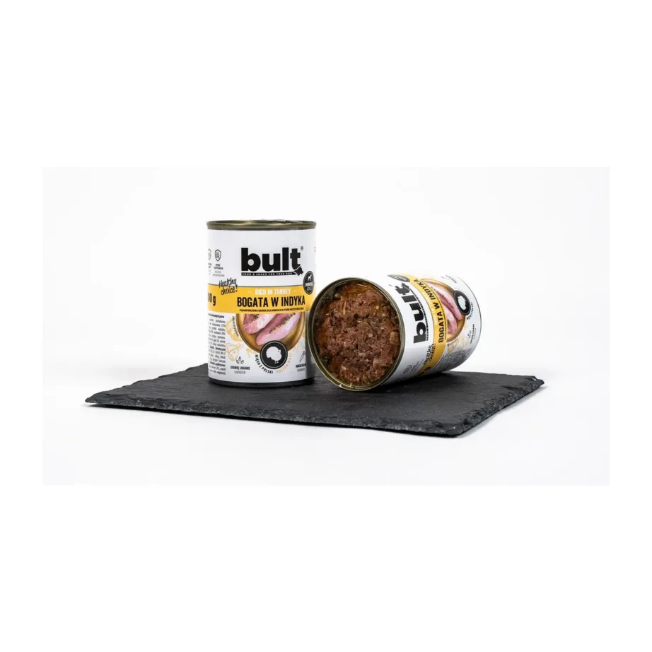 BULT kalkunilihaga märgtoit koertele avatud purgis 800g