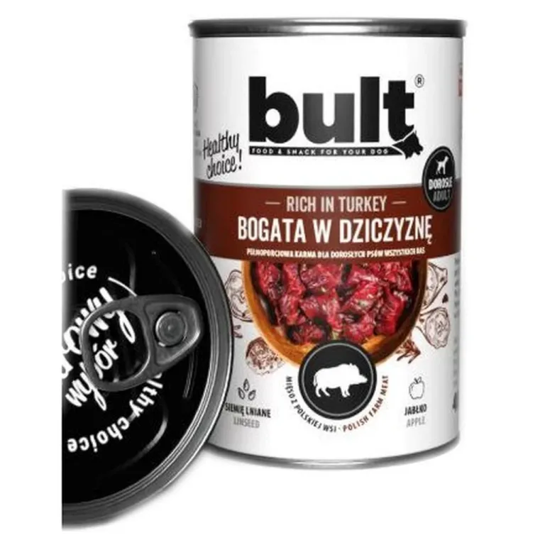 BULT ulukilihaga koerakonserv 800 g detailne vaade kaanega