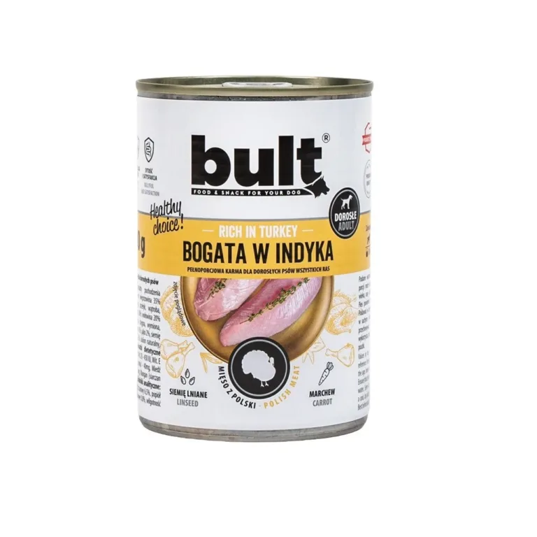 BULT kalkunilihaga märgtoit koertele 400g purgi eesvaade