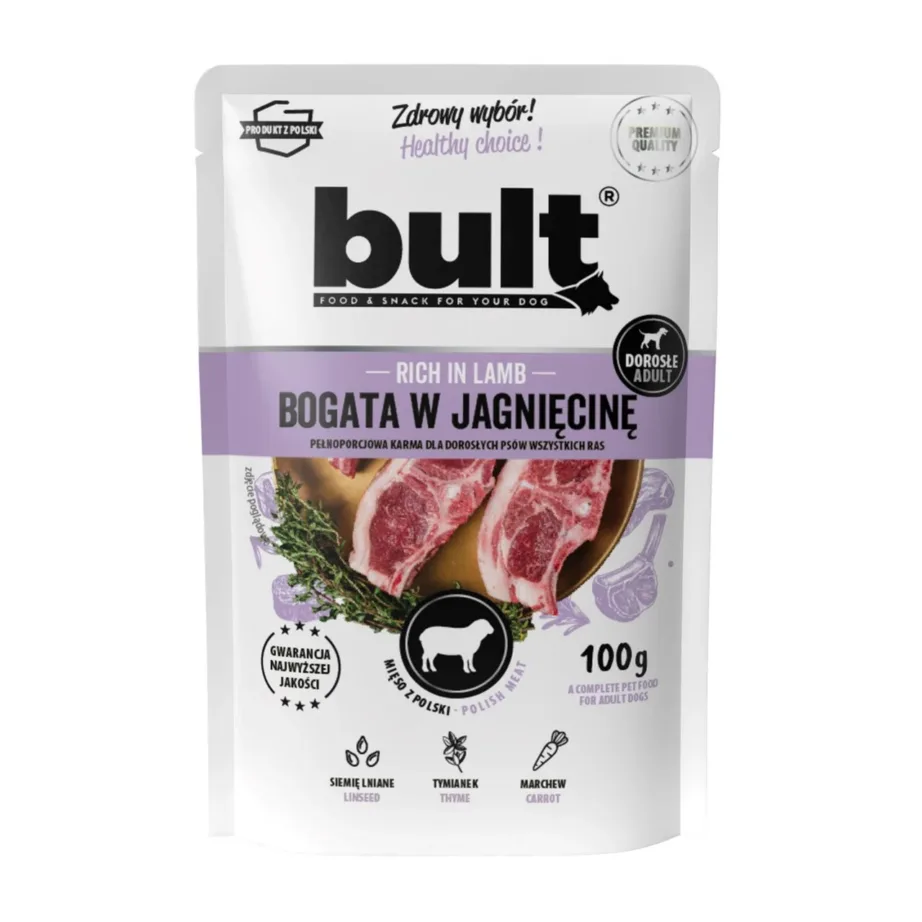BULT Rich in Lamb lambalihaga märgtoit koertele 100g