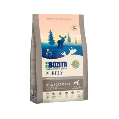 gluteenivaba kutsikate kuivtoit põdralihaga Bozita Purely Junior Large Elk 2,5kg