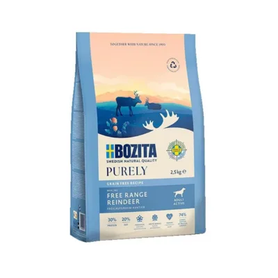 Bozita Purely Adult Reindeer teraviljavaba põhjapõdra koeratoit 2,5kg