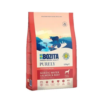 veise ja lõhega kuivtoit suurtele koertele 2,5 kg Bozita