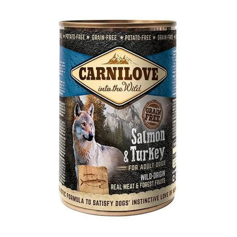 Carnilove lõhe ja kalkuniga märgtoit koertele 400g purk