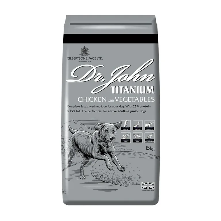 Dr. John Titanium kanaga kuivtoit aktiivsele koerale 15kg pakk