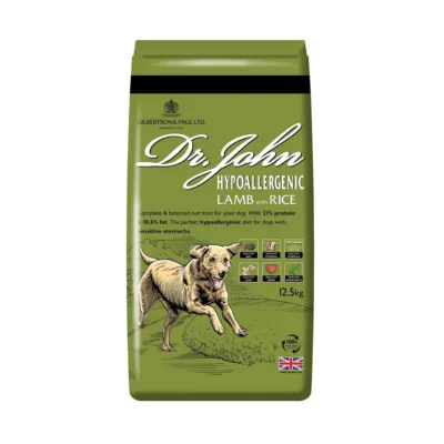 Dr. John hüpoallergeenne lambariisiga koeratoit 12,5 kg pakk