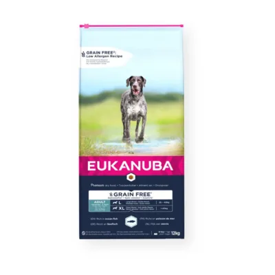 EUKANUBA suurte koerte gluteenivaba kuivtoit kala 12 kg kott