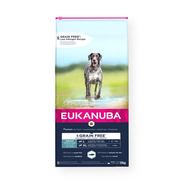 EUKANUBA suurte koerte gluteenivaba kuivtoit kala 12 kg kott