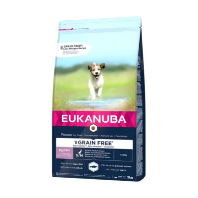 teraviljavaba kutsikatoit väike tõug EUKANUBA Ocean Fish 3 kg