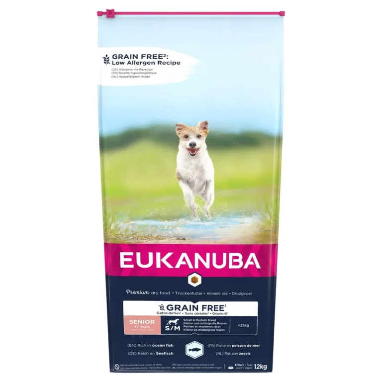 EUKANUBA gluteenivaba kala koeratoit seniorile 12 kg eesvaade