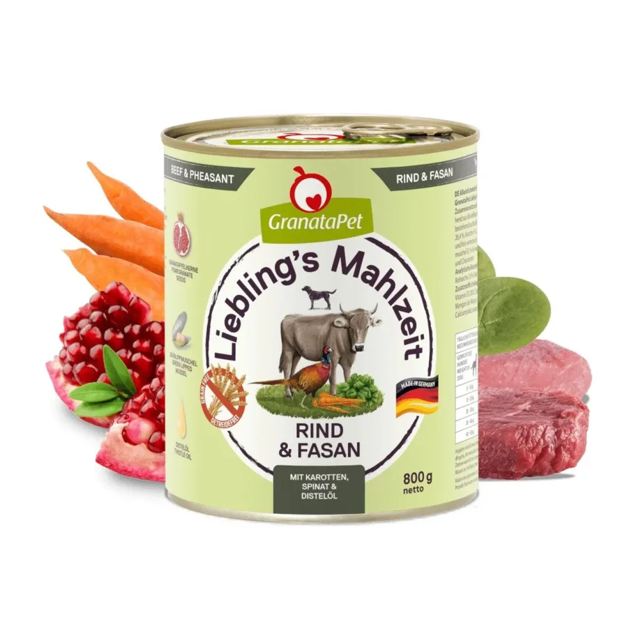 veise ja faasaniga koeratoit GranataPet 800g konserv