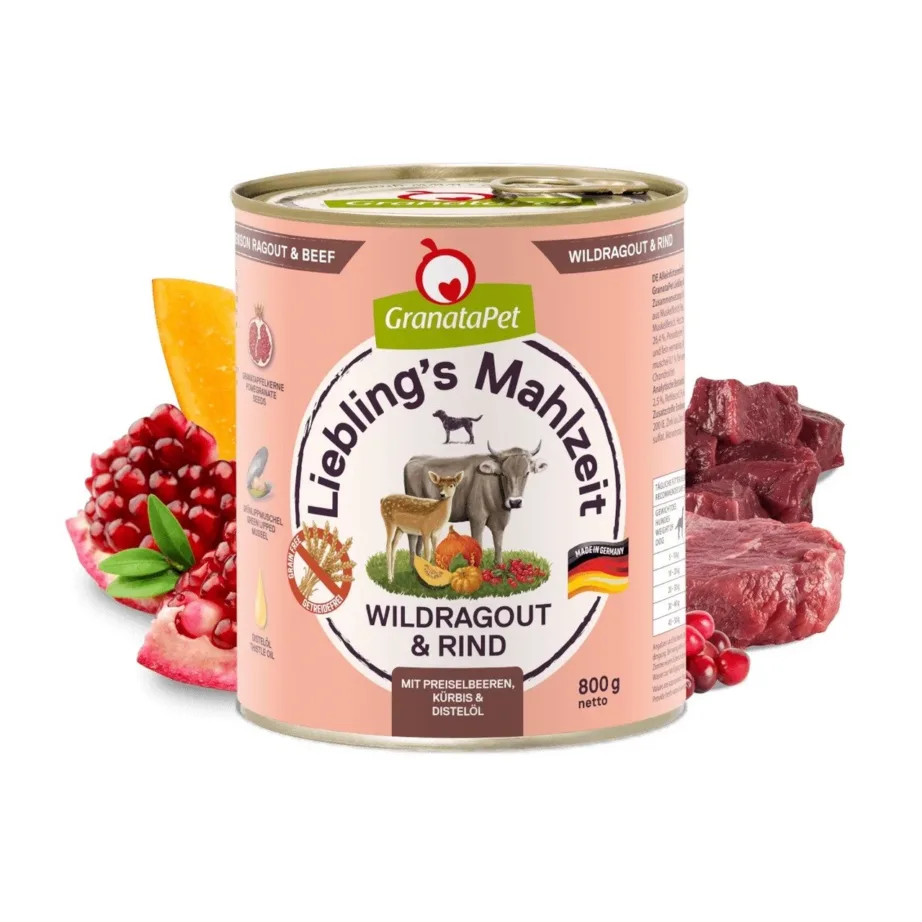 GranataPet Liebling's Mahlzeit hirveliha märgtoit koertele 800g